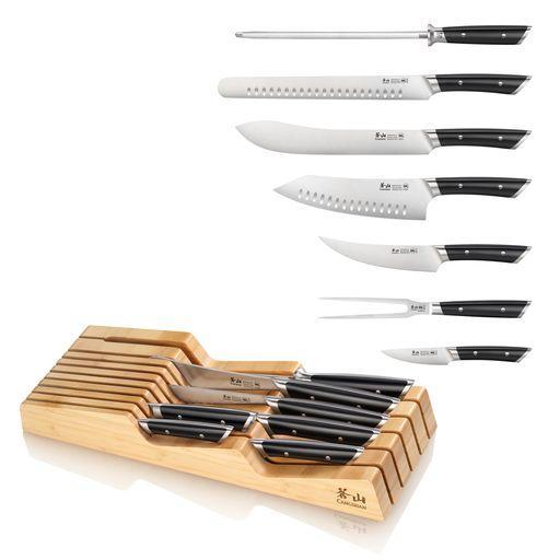 Cangshan Helena 8pc BBQ In-drawer Knife Set - Black