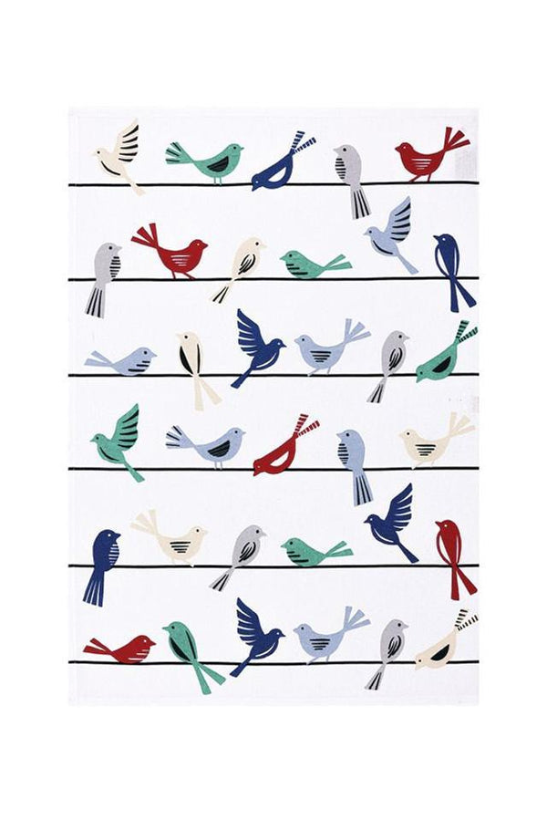 Mu Kitchen Cotton Designer Towel - Birds