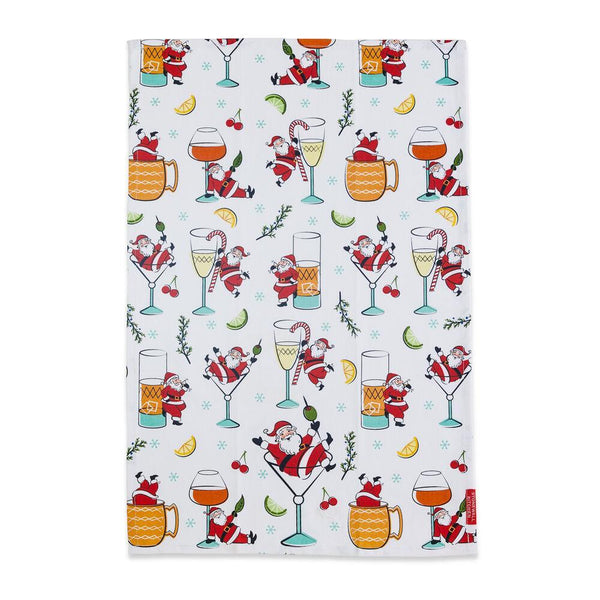 Stonewall Kitchen Tea Towel - Cocktails With Santa