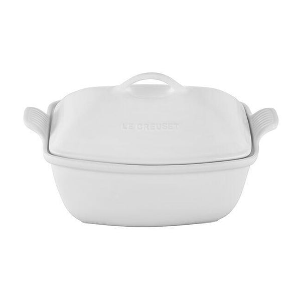 Le Creuset Heritage 4qt Deep Covered Rectangle Baker - White