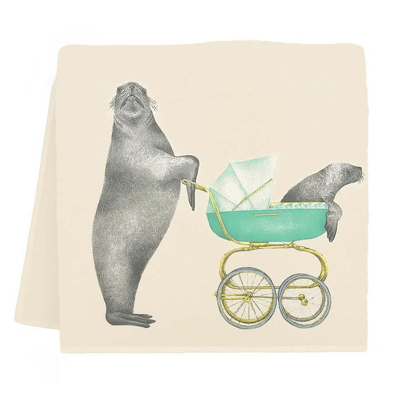 Eric & Christopher Tea Towel - Sea Lion "Easton & Mino" Scarborough Stellar