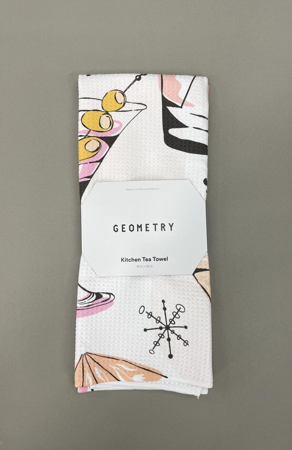 Geometry House Tea Towel - Cocktail Hour