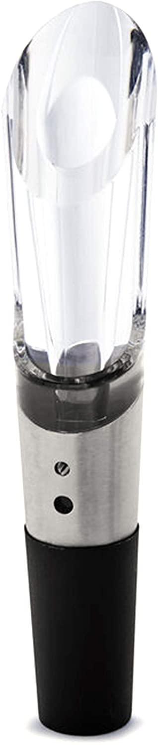 Aerator Super Attach to Bottle with Pourer black with silver