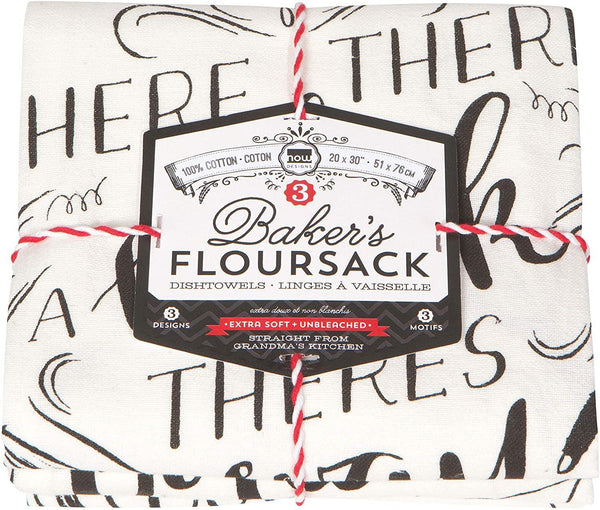 Flour Sacks Towels Set/3 Baker's Series