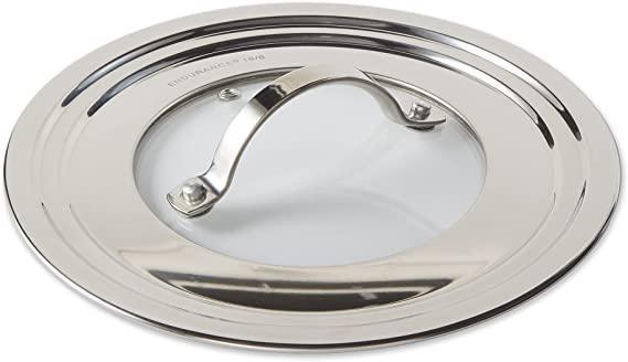 RSVP Stainless Steel and Glass Universal Cookware Lid - Small Fits 5.5"- 9"