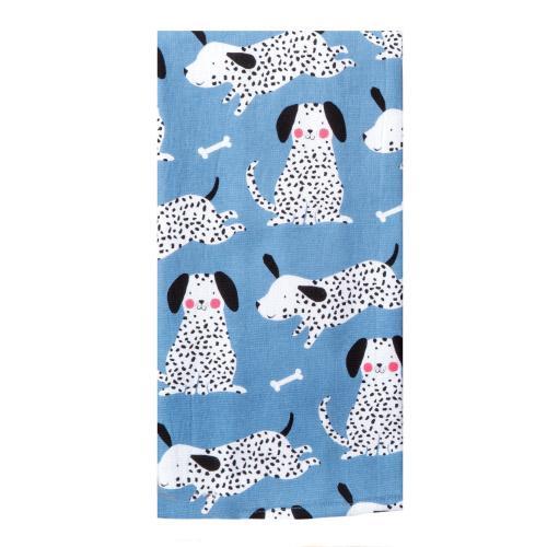 Kay Dee Towel Terry Dog Spotted Blue