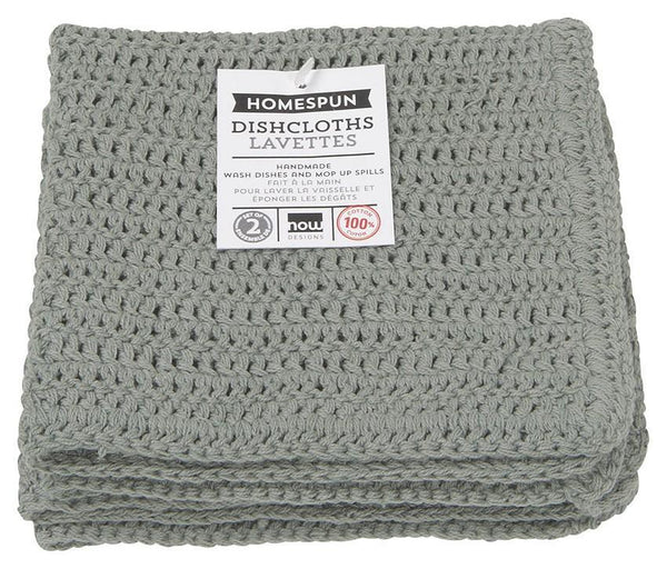 Dishcloth Crocheted London Grey Set/2