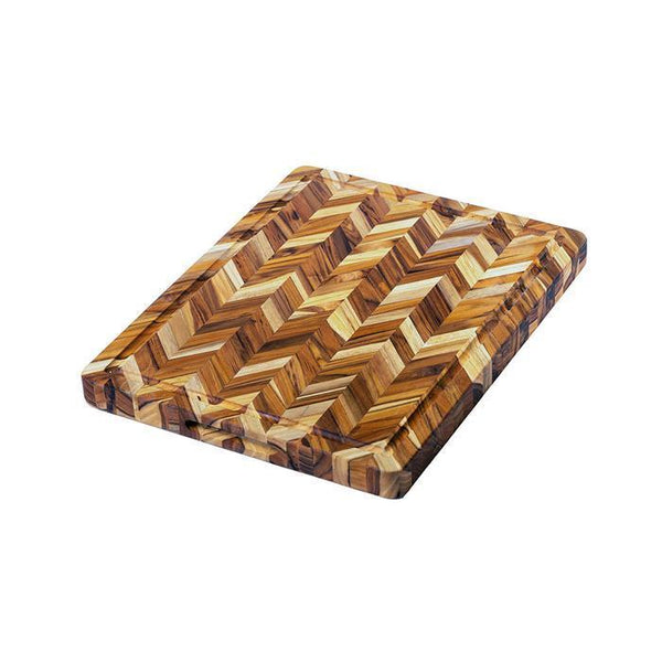 Teak Haus #321  Cutting Board Herringbone 16" x 12" x 1.5"
