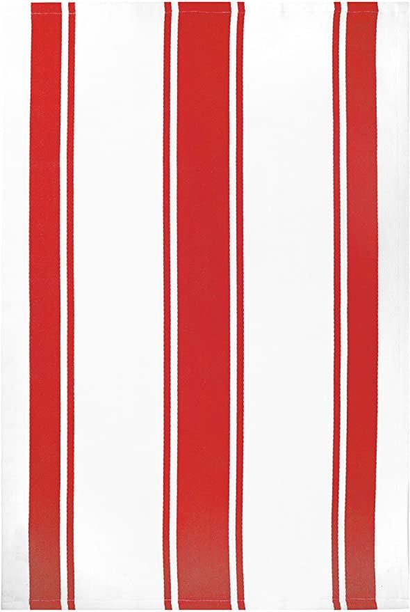 Mu Kitchen Classic Stripe Kitchen Towel - Crimson