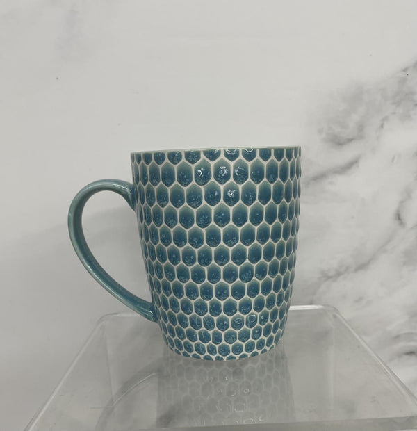 Mug Teal Honeycomb