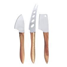 Cheese Knife 3pc Acacia Wood Handle