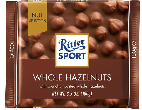 Ritter Milk Chocolate Bar with Whole Hazelnuts 3.5oz