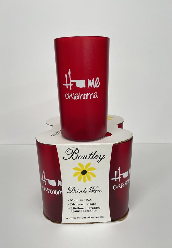 Bentley 20oz "Oklahoma Home" Set of 4 - Ruby