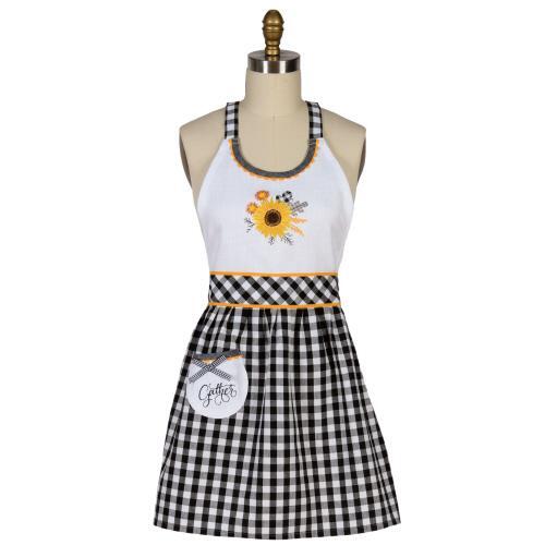 Apron Gingham Sunflower