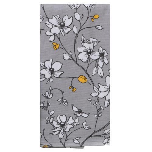 Kay Dee Towel Terry Sweet Grey Floral Dual Purpose Terry