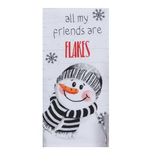Kay Dee Towel Terry Snowy Day All My Friends Are Flakes