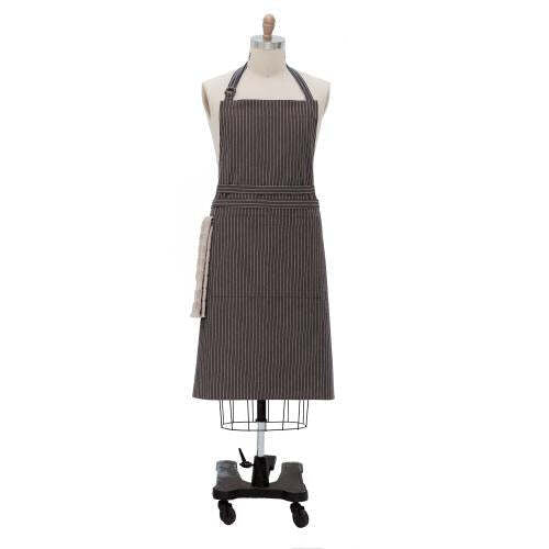 Kay Dee Apron XL Charcoal Pinstripe