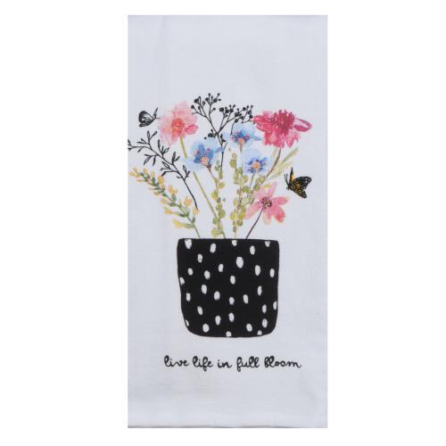 Kay Dee Towel Terry Live Life in Full Bloom Dual Purpose Terry