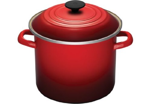 Le Creuset Stainless Steel 10qt Stockpot - Cerise (Red)