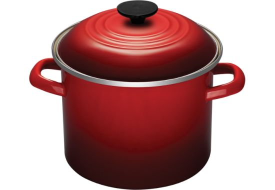 Le Creuset Stainless Steel 6qt Stockpot - Cerise (Red)