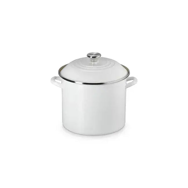 Le Creuset Carbon Steel 12qt Stockpot - White