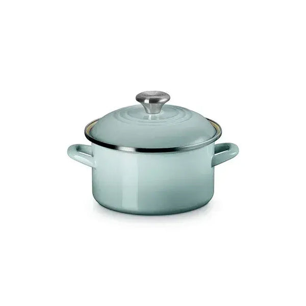 Le Creuset Carbon Steel 3.8qt Petite Stockpot - Sea Salt
