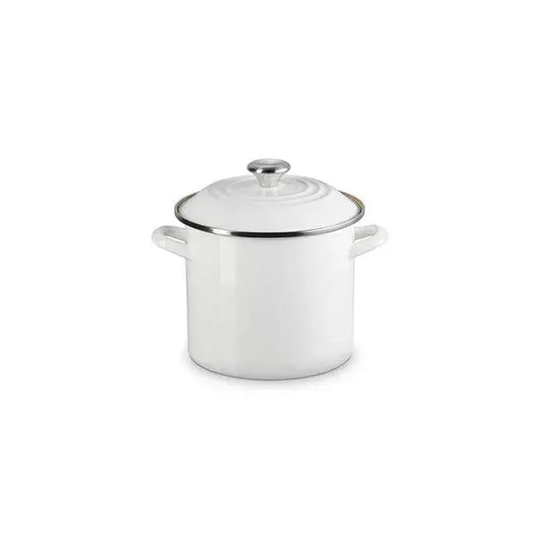 Le Creuset Carbon Steel 8qt Stockpot - White