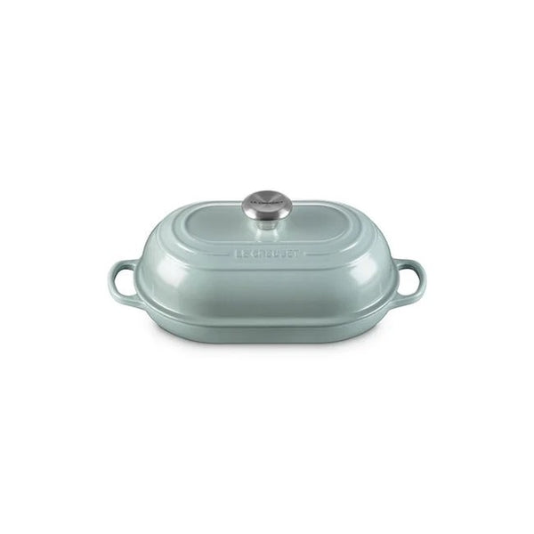 Le Creuset Cast Iron Signature 11.5" Oval Bread Oven - Sea Salt with SS Knob