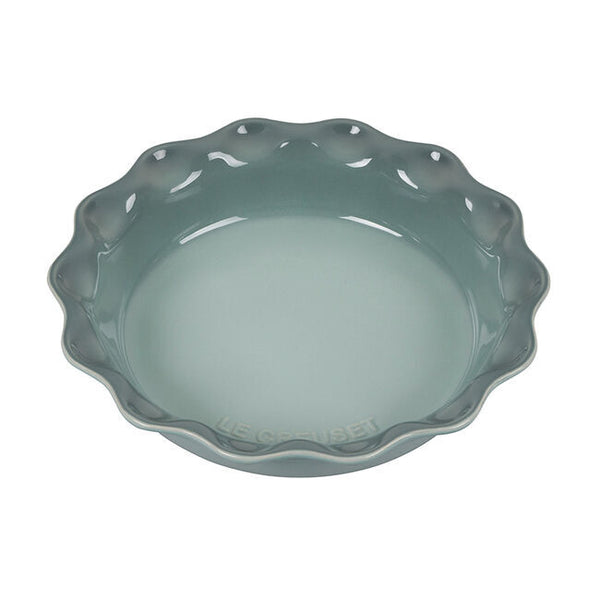Le Creuset Stoneware Heritage Fluted 9" Pie Dish - Sea Salt