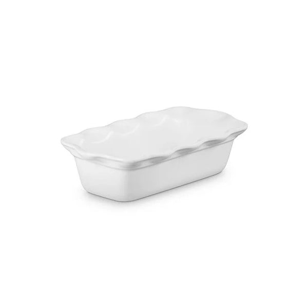 Le Creuset Heritage Stoneware 9" Fluted Loaf Pan - White