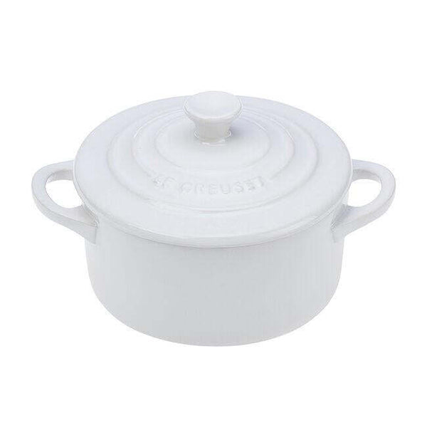Le Creuset Stoneware Mini Round Cocotte - White