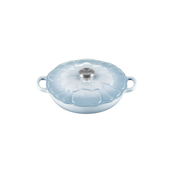 Le Creuset Signature Cast Iron 2.25qt Petal Braiser - Coastal Blue