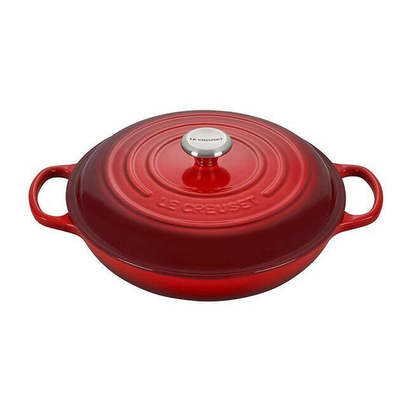 Le Creuset Signature Cast Iron 3.5qt Round Braiser - Cerise (Red)