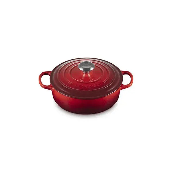 Le Creuset Signature Cast Iron 3.5qt Round Wide Oven - Cerise (Red)