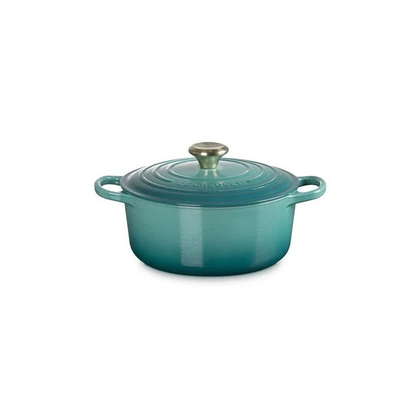 Le Creuset Signature Cast Iron 4.5qt Round Dutch Oven - Riviera with Light Gold Knob