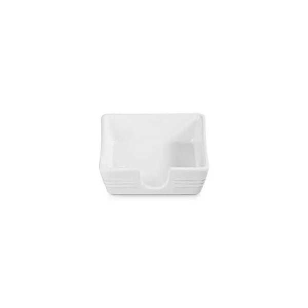 Le Creuset Stoneware Signature 6" Cocktail Napkin Holder - White