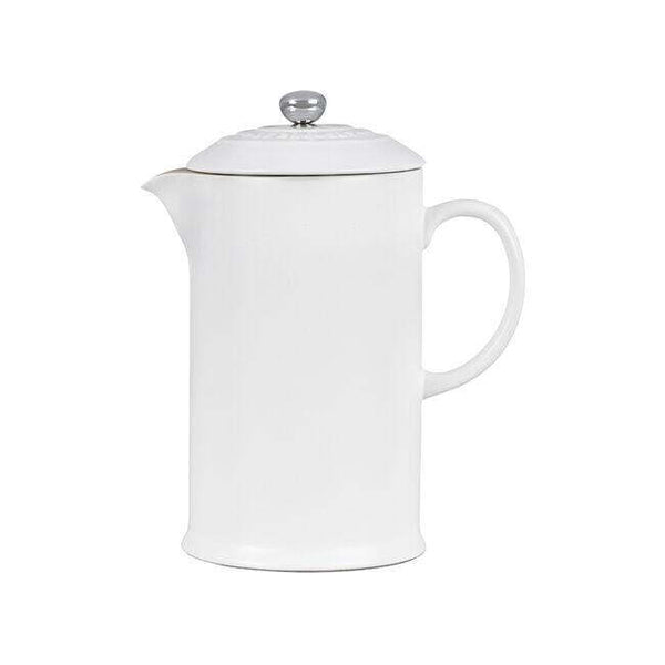Le Creuset Stoneware 34oz French Press - White