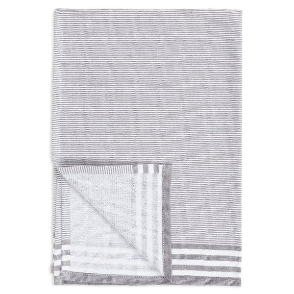 Mu Kitchen Modern Terry Stripe Kitchen Towel  - Stainless
