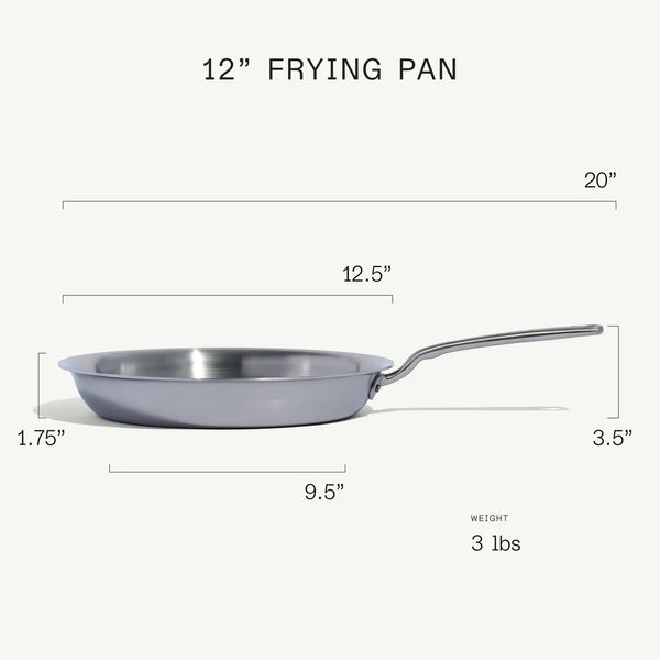 'Made In' Stainless Clad 12" Fry Pan
