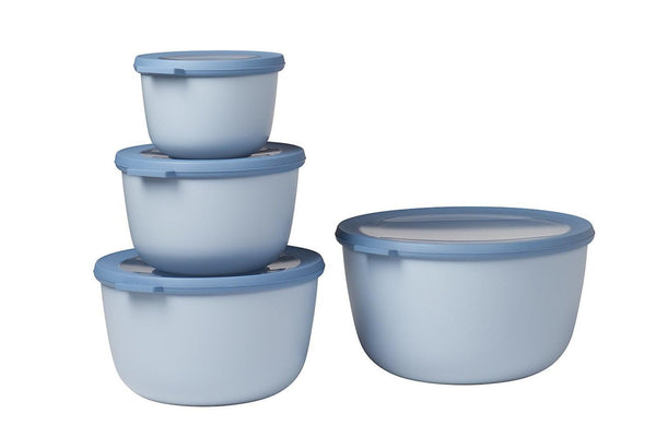 Bowls Lg. Set/4 Blue w/LIDS