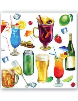 Michel Design Works Cocktail Napkins - Happy Hour