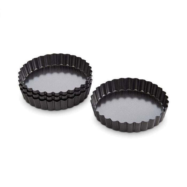Harold Import Company Nonstick 4.25" Quiche Pan Set/4