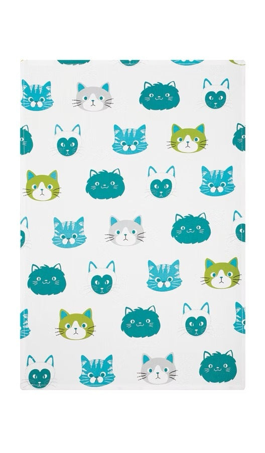 Mu Kitchen Cotton Designer Tea Towel - Cats