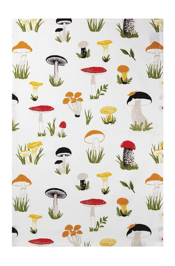 Mu Kitchen Cotton Designer Tea Towel - Shrooms