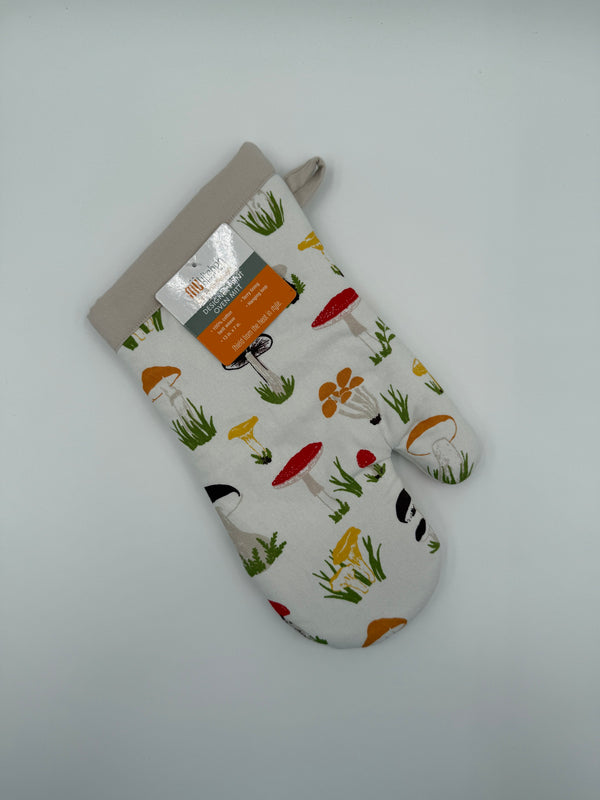 Mu Kitchen Designer Oven Mitt - Shrooms