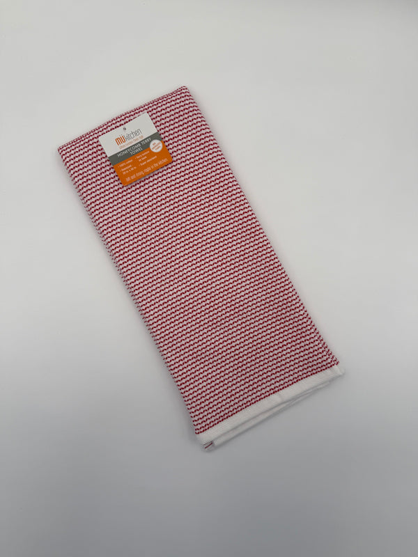 Mu Kitchen Honeycomb Terry Towel - Cherry