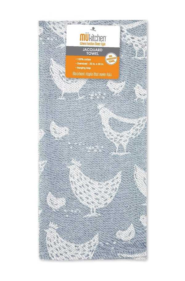 Mu Kitchen Jacquard Towel - Hens
