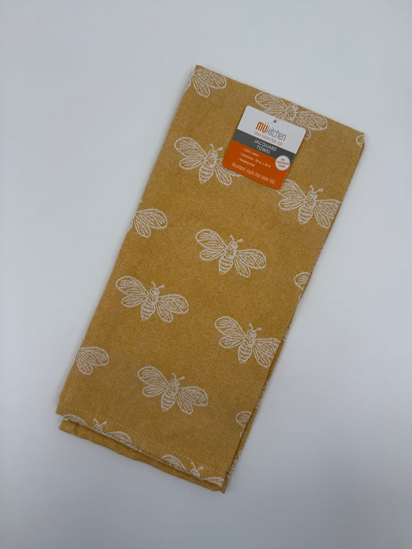 Mu Kitchen Jacquard Towel - Honey Bees