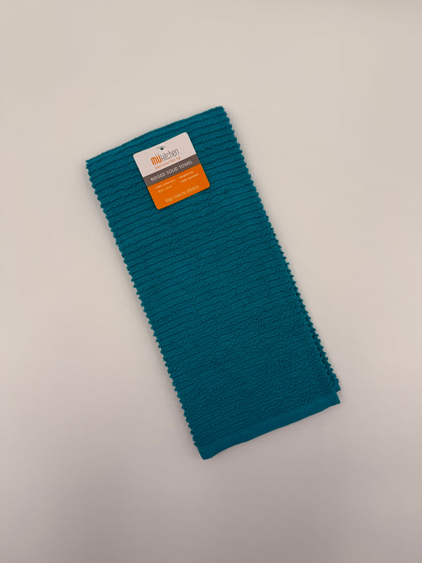 Mu Kitchen Ridged Cotton Dish Towel - Aquamarine
