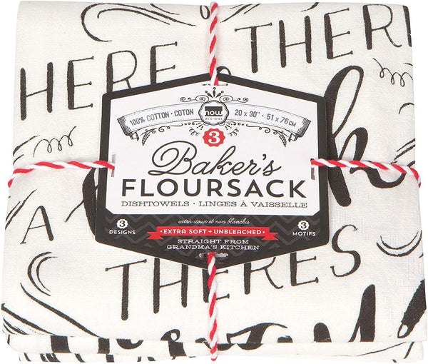 Flour Sacks Towels Set/3 Baker's Series